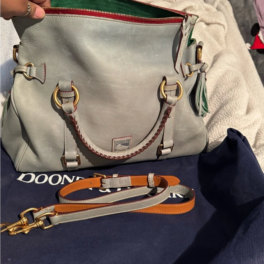 Dooney & Bourke Florentine Satchel Light bluish color - Picture 5 of 10